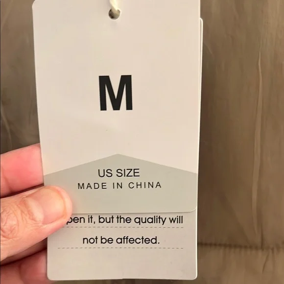 Tan Puffer Vest with Attached Hoodie - Picture 2 of 5